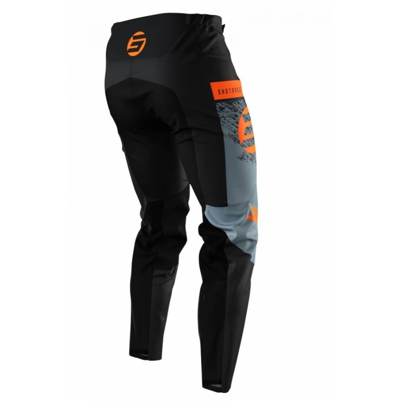 Motokrosové nohavice Shot Devo Roll čierno-sivo-oranžové výpredaj