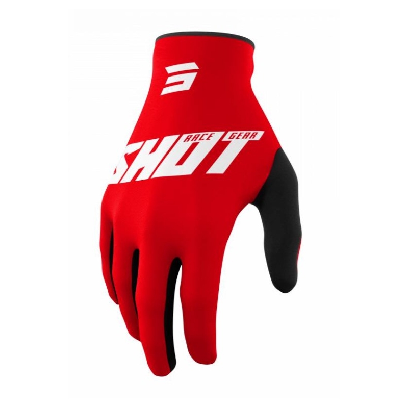 Motokrosové rukavice Shot Raw Burst čierno-červené výpredaj
