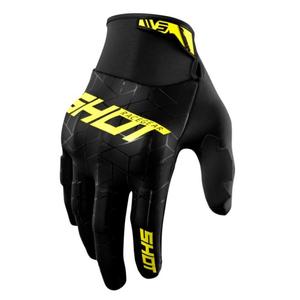 Motokrosové rukavice Shot Drift Spider čierno-žlté výpredaj