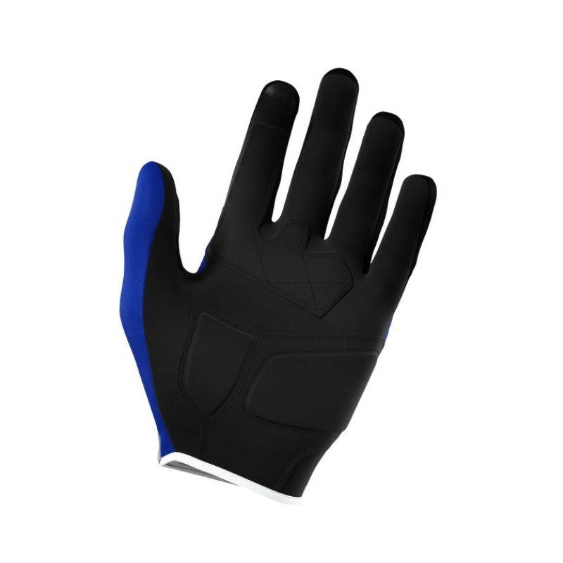 Motokrosové rukavice Shot Drift Spider modro-bielo-žlté výpredaj