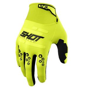 Motokrosové rukavice Shot Vision fluorescenčno žlté výpredaj