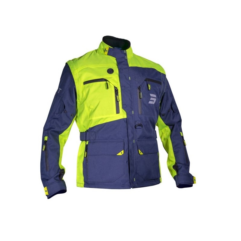Bunda na motocykel Shot Racetech modro-fluorescenčno žltá