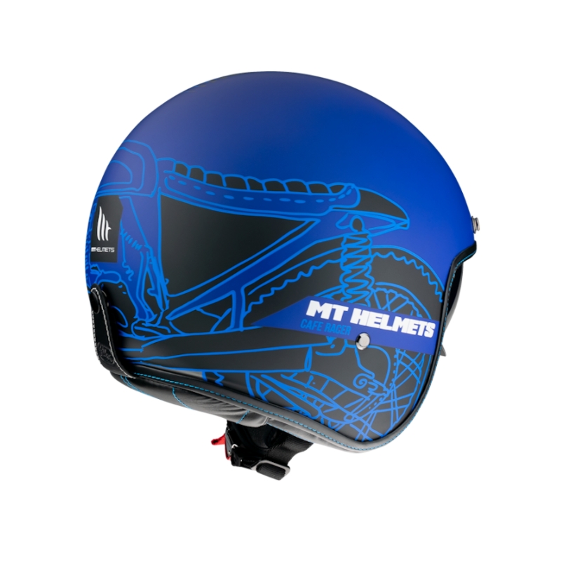 Otvorená prilba MT LeMans OF507SV LeMans 2 SV Cafe Racer modrá - II. akosť