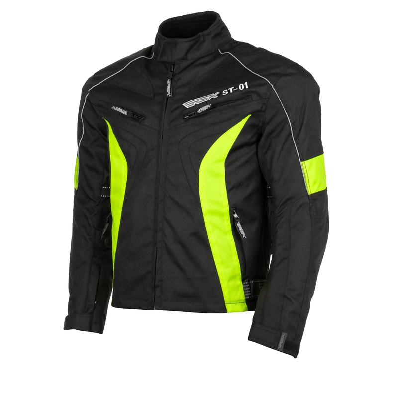Bunda na moto RSA ST-01 čierno-fluo žltá - II. akosť