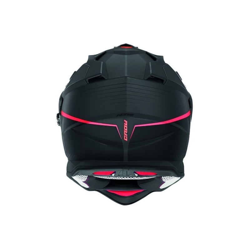 Enduro prilba NOX N312 Crow čierno-červená