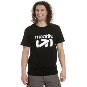 Tričko Meatfly Podium čierno-biele
