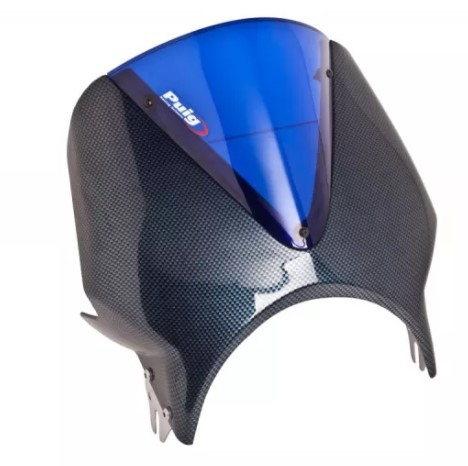 Plexi na motorku PUIG VISION 005CA karbónový vzhľad / Modrá
