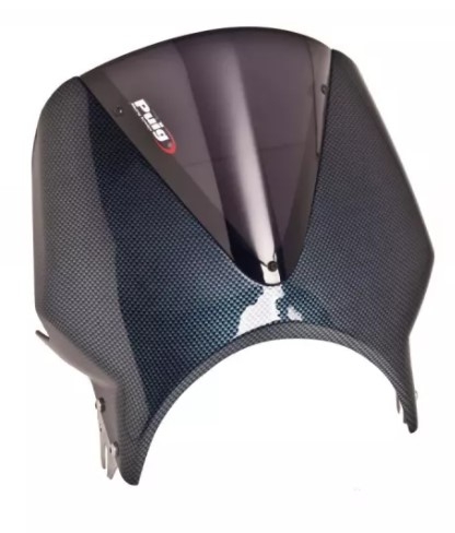 Plexi na motorku PUIG VISION 005CF vzhľad uhlíka/dym