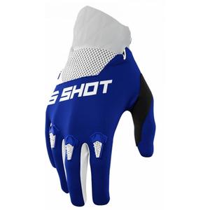 Detské motokrosové rukavice Shot Devo bielo-modré výpredaj