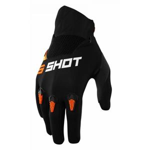 Detské motokrosové rukavice Shot Devo čierno-oranžové výpredaj