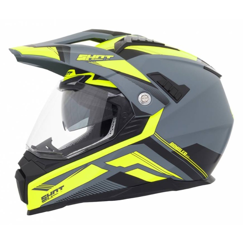 Enduro prilba na motocykel Shot Ranger Evolution šedo-fluorescenčno žltá výpredaj
