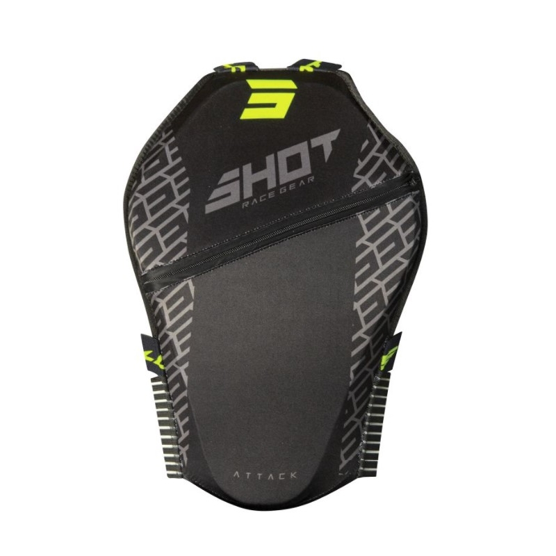 Chránič chrbta Shot Attack čierny-fluo žltý