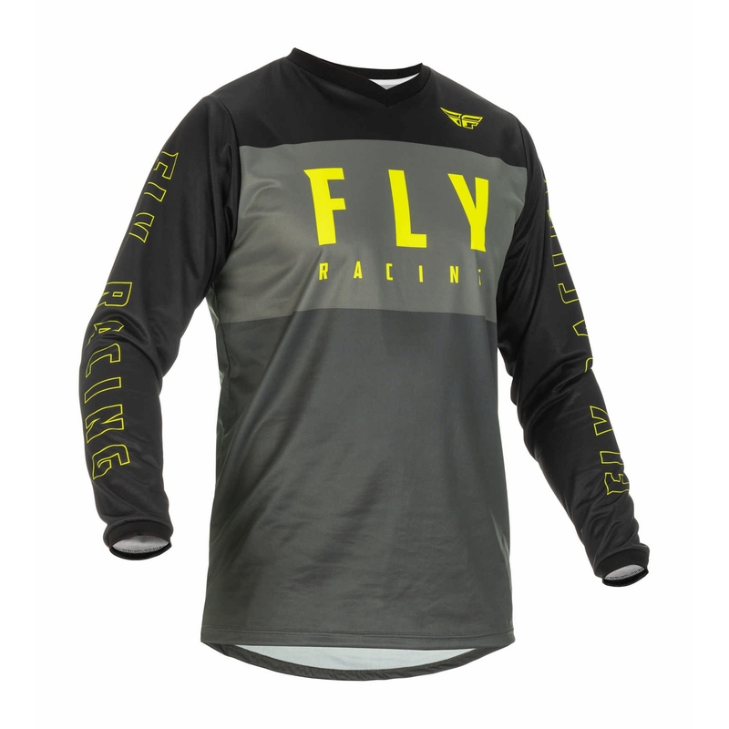 Motokrosový dres FLY Racing F-16 2022 šedo-čierno-fluorescenčno žltý