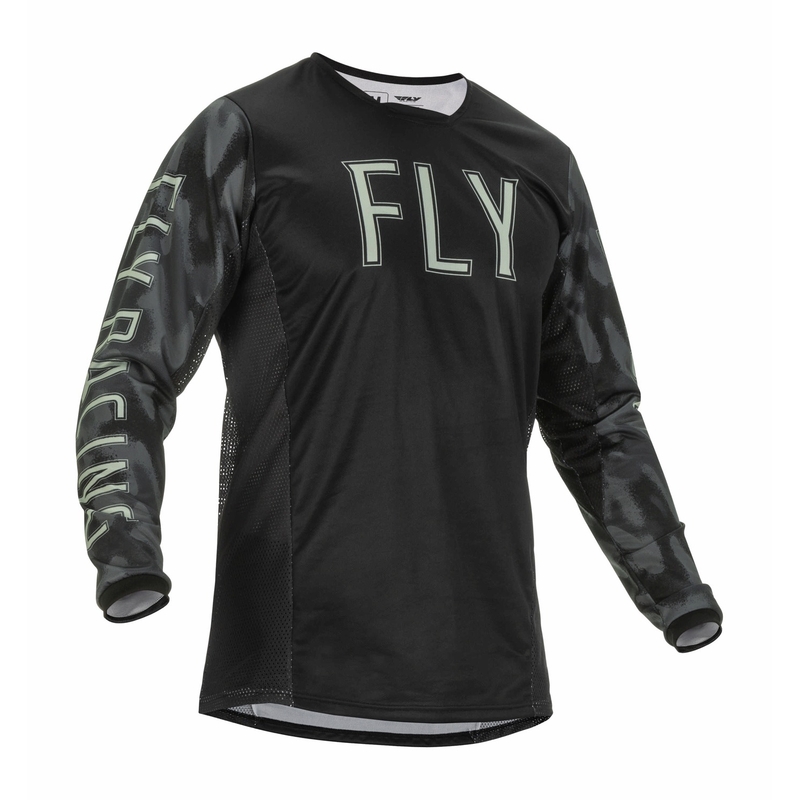 Motokrosový dres FLY Racing Kinetic S.E. 2022 čierno-sivý camo