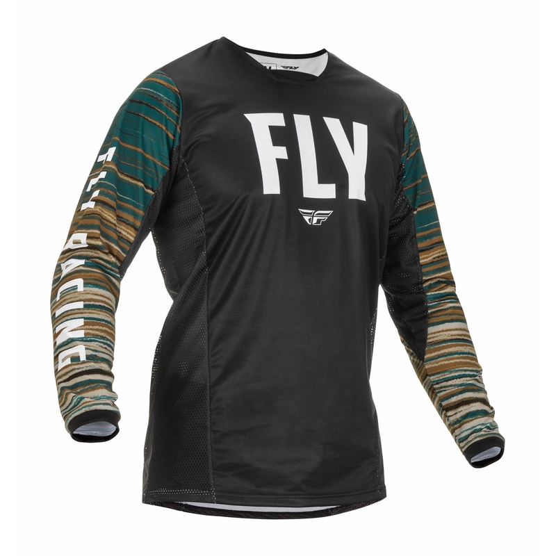 Motokrosový dres FLY Racing Kinetic Wawe 2022 čierno-zelený
