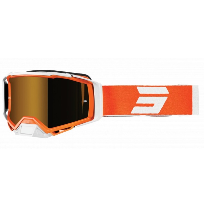 Motokrosové okuliare Shot Core bielo-oranžové