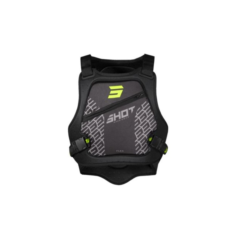 Detská ochranná vesta Shot Armor čierno-fluo žltá výpredaj