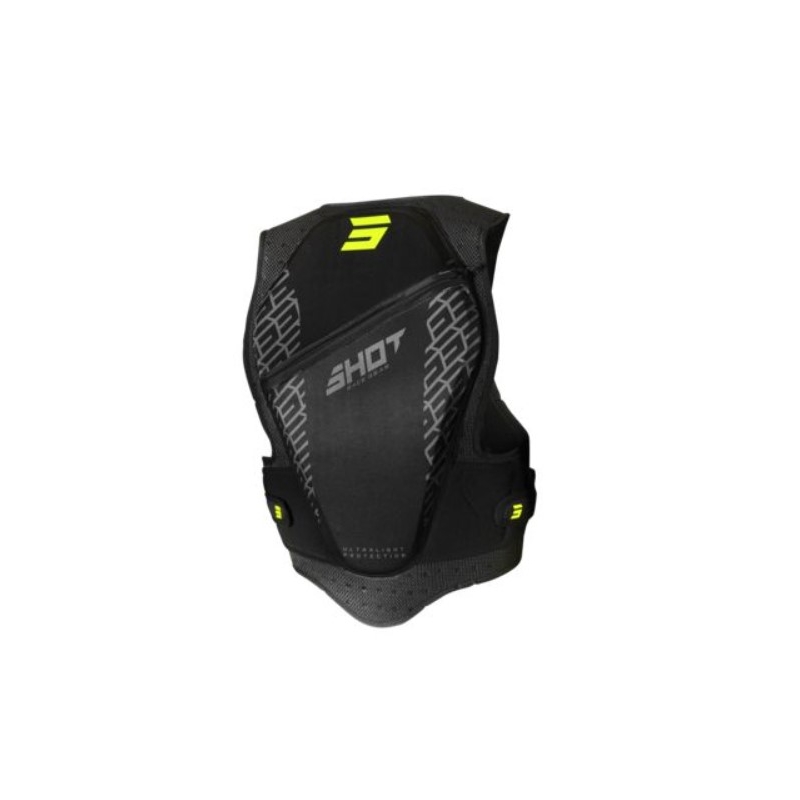 Detská ochranná vesta Shot Armor čierno-fluo žltá výpredaj