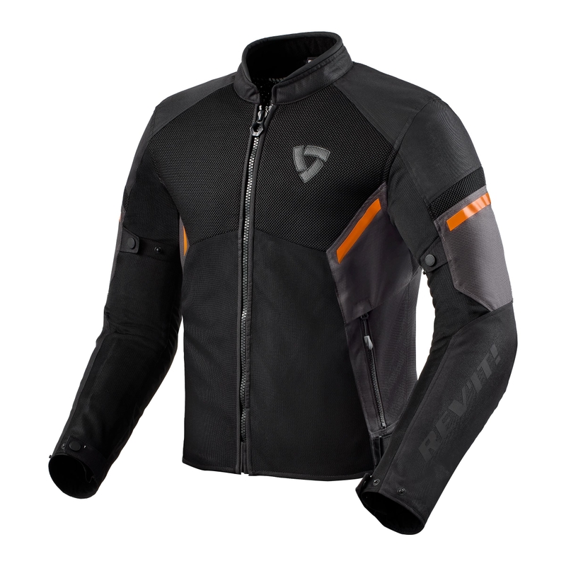 Bunda na motocykel Revit GT-R Air 3 čierno-fluorescenčno oranžová