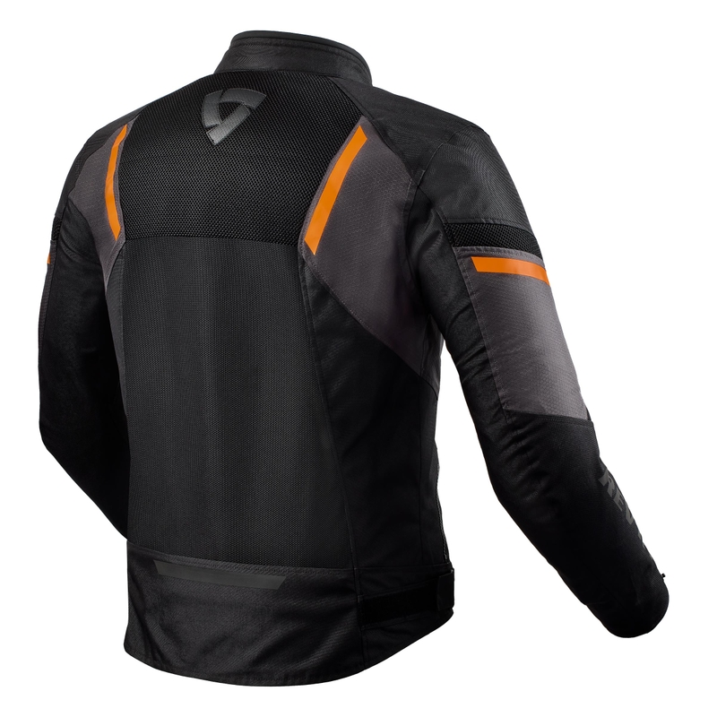 Bunda na motocykel Revit GT-R Air 3 čierno-fluorescenčno oranžová