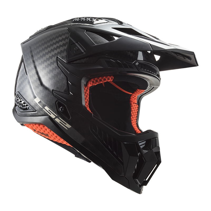 Motokrosová prilba LS2 MX703 X-Force Solid Carbon čierna