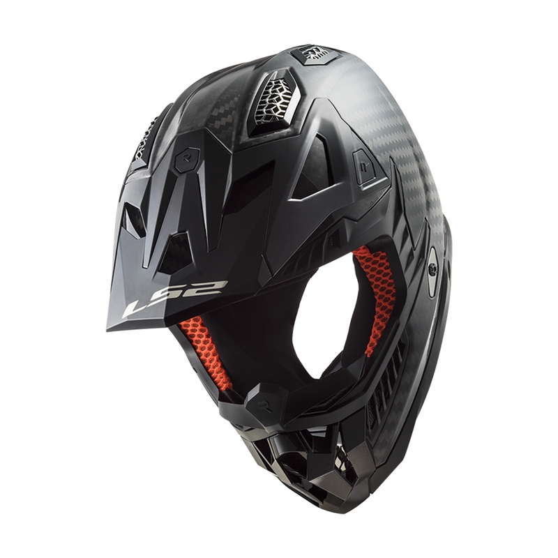 Motokrosová prilba LS2 MX703 X-Force Solid Carbon čierna