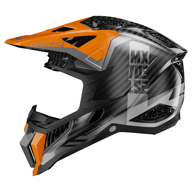 Motokrosová prilba LS2 MX703 X-Force Victory Titanium čierno-oranžová