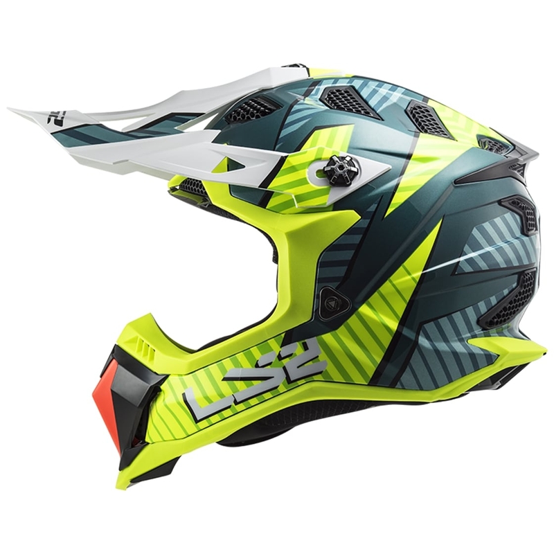 Motokrosová prilba LS2 MX700 Subverter EVO Astro zeleno-fluorescenčno žltá