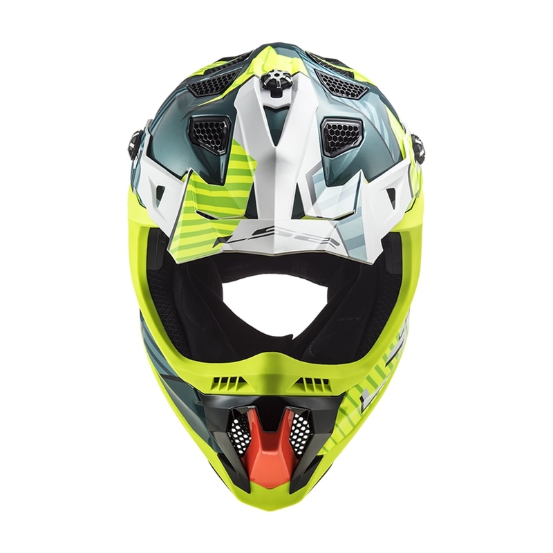 Motokrosová prilba LS2 MX700 Subverter EVO Astro zeleno-fluorescenčno žltá