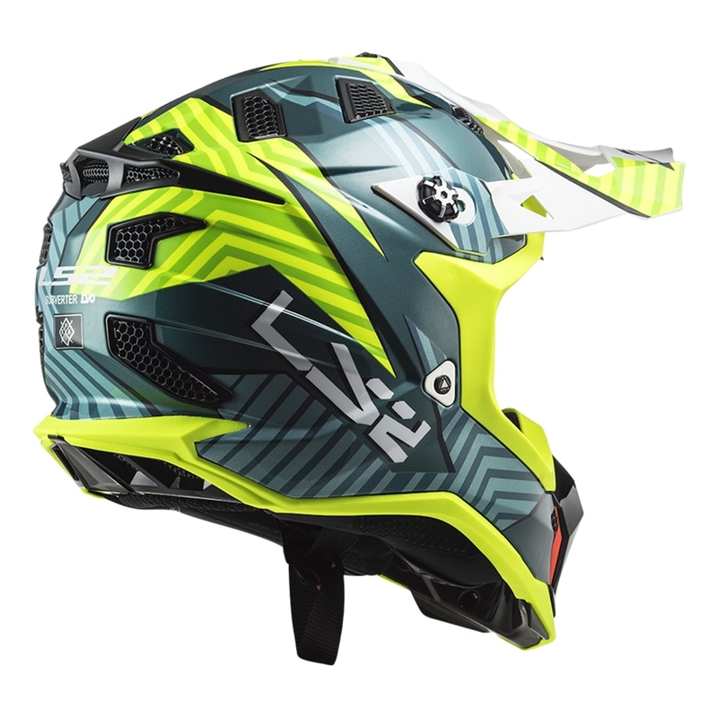 Motokrosová prilba LS2 MX700 Subverter EVO Astro zeleno-fluorescenčno žltá