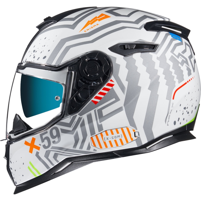 Integrálna prilba na motocykel NEXX SX.100 Enigma bielo-strieborná výpredaj