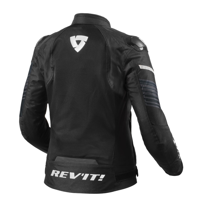 Dámska bunda na motocykel Revit Apex Air H2O čierno-biela výpredaj