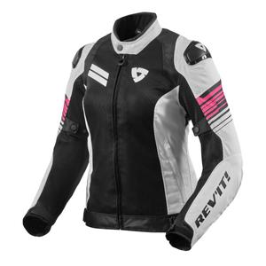 Dámska bunda na motocykel Revit Apex Air H2O bielo-čierno-ružová výpredaj výprodej