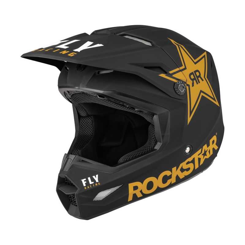 Motokrosová prilba FLY Racing Kinetic Rockstar čierno-zlatá