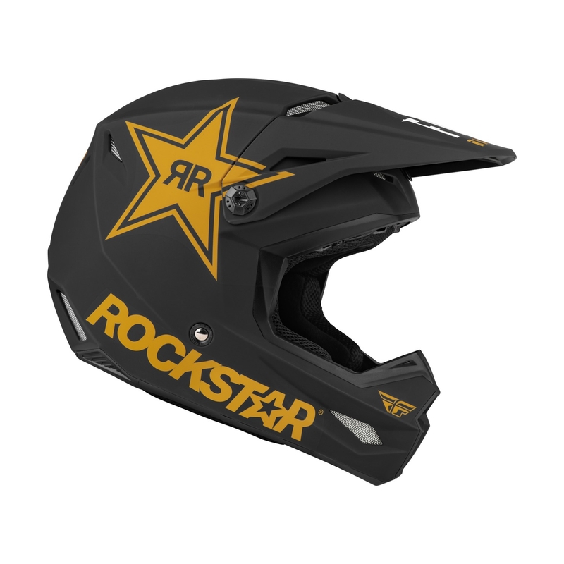 Motokrosová prilba FLY Racing Kinetic Rockstar čierno-zlatá
