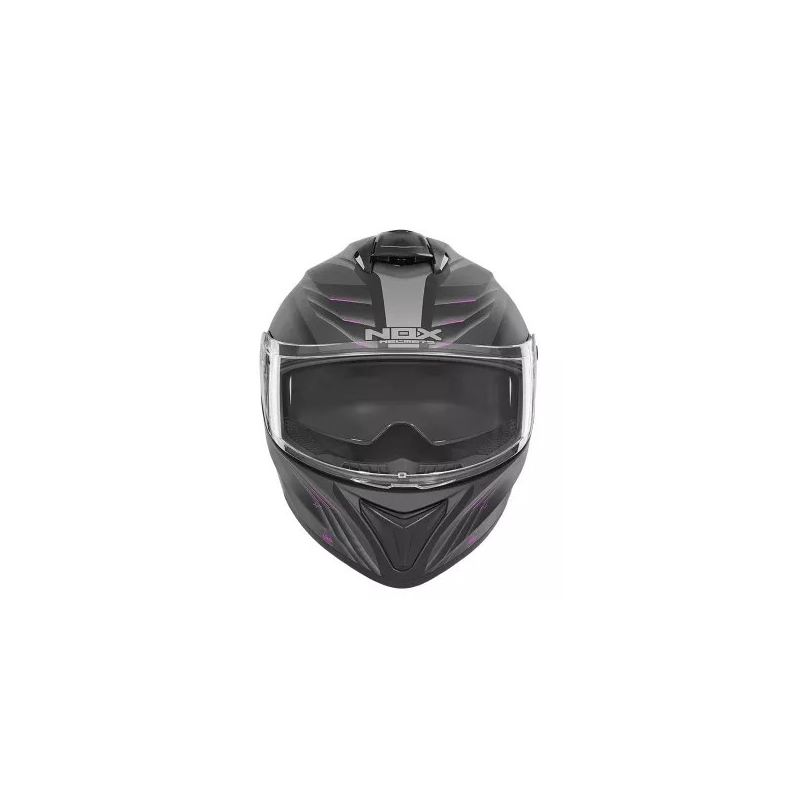 Integrálna prilba na motocykel NOX N918 Upside čierno-sivo-ružová
