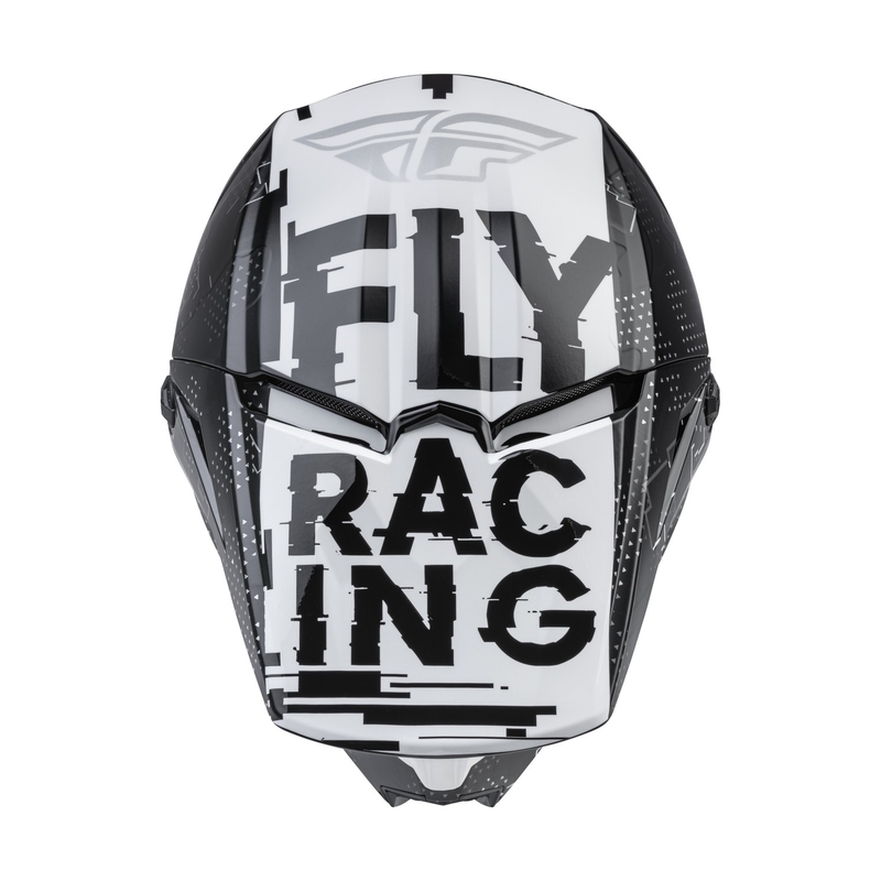 Detská motokrosová prilba FLY Racing Kinetic Scan čierno-biela