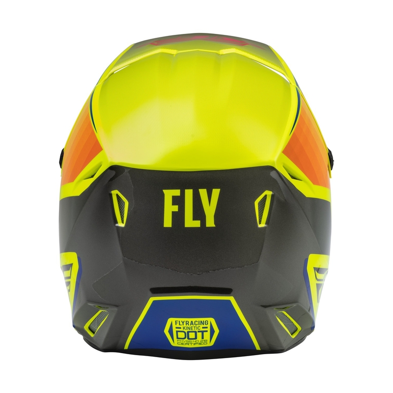 Detská motokrosová prilba FLY Racing Kinetic Drift modro-fluorescenčno-žlto-šedá