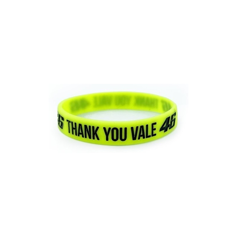 Náramok VR46 Valentino Rossi "Thank you Vale" fluorescenčno žltý