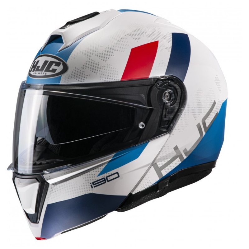 Odklápacia prilba na motocykel HJC I90 Syrex MC21SF červeno-modro-bielá