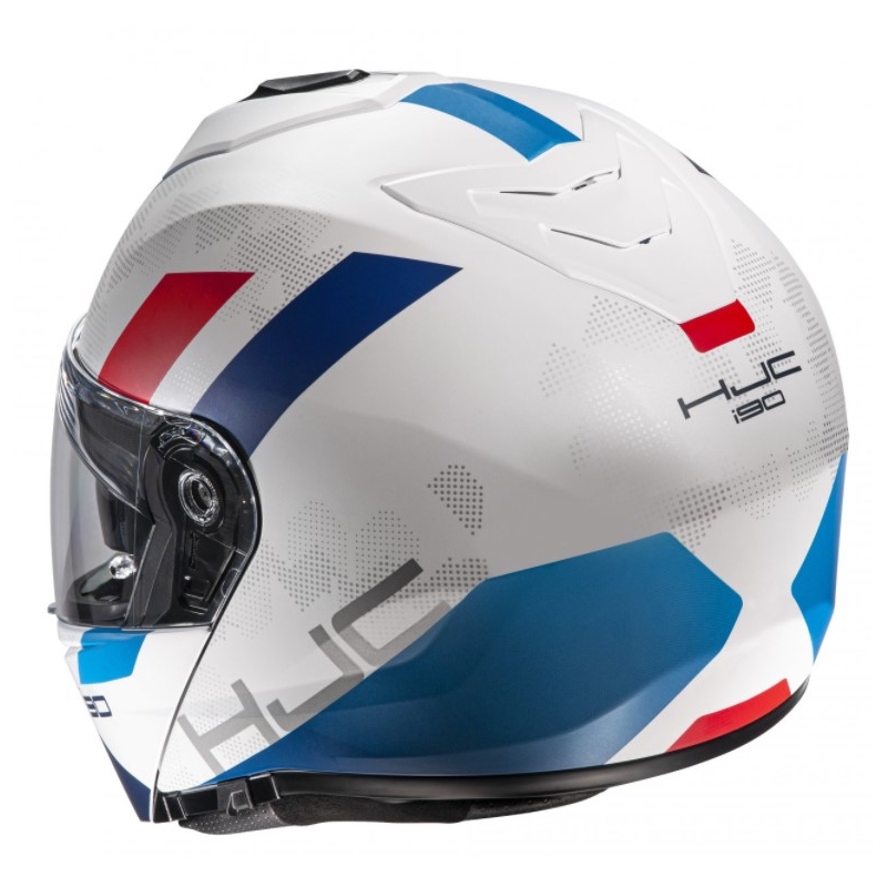 Odklápacia prilba na motocykel HJC I90 Syrex MC21SF červeno-modro-bielá