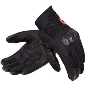 Dámske rukavice na motocykel Rebelhorn Gap III čierno-fluorescenčno červené