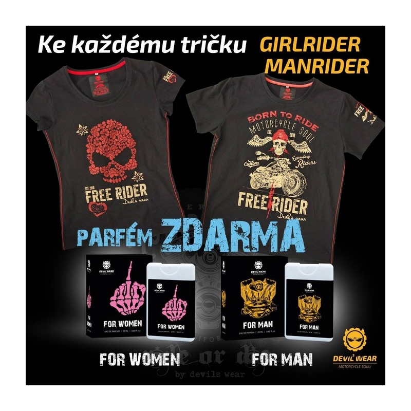 Dámske tričko Devils Wear - Keep Riding Keep Smiling