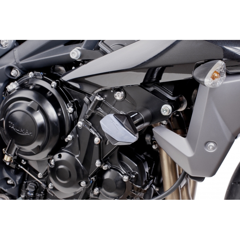 Padacie protektory Puig R12 - Triumph Street Triple, R čierne