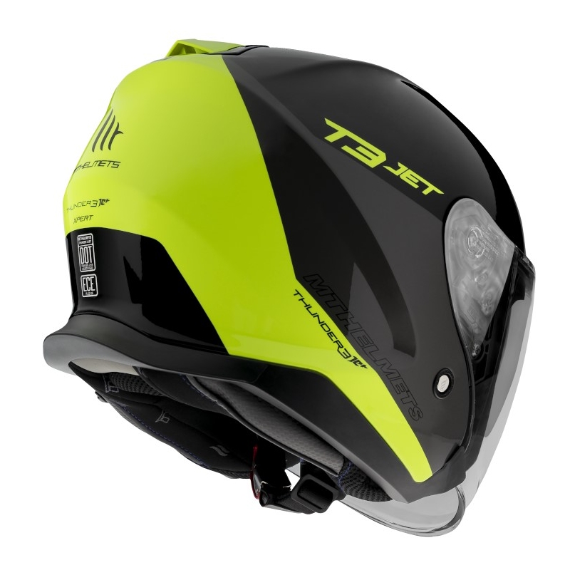 Otvorená prilba na motocykel MT OF504SV Thunder 3 SV Jet Xpert C3 čierno-fluorescenčno žltá