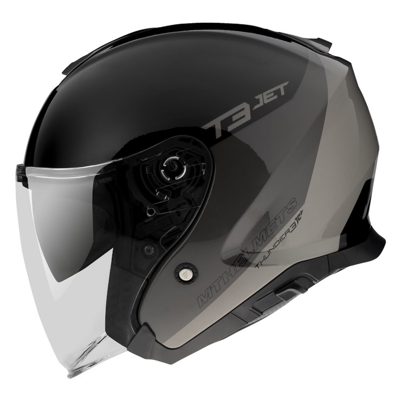 Otvorená prilba na motocykel MT OF504SV Thunder 3 SV Jet Xpert C2 čierno-šedá