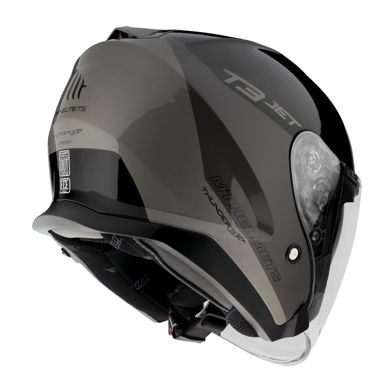 Otvorená prilba na motocykel MT OF504SV Thunder 3 SV Jet Xpert C2 čierno-šedá