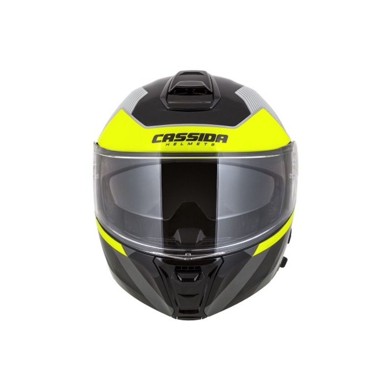 Vyklápacia prilba na motocykel Cassida Modulo 2.0 Profile bielo-sivo-čierno-fluo žltá
