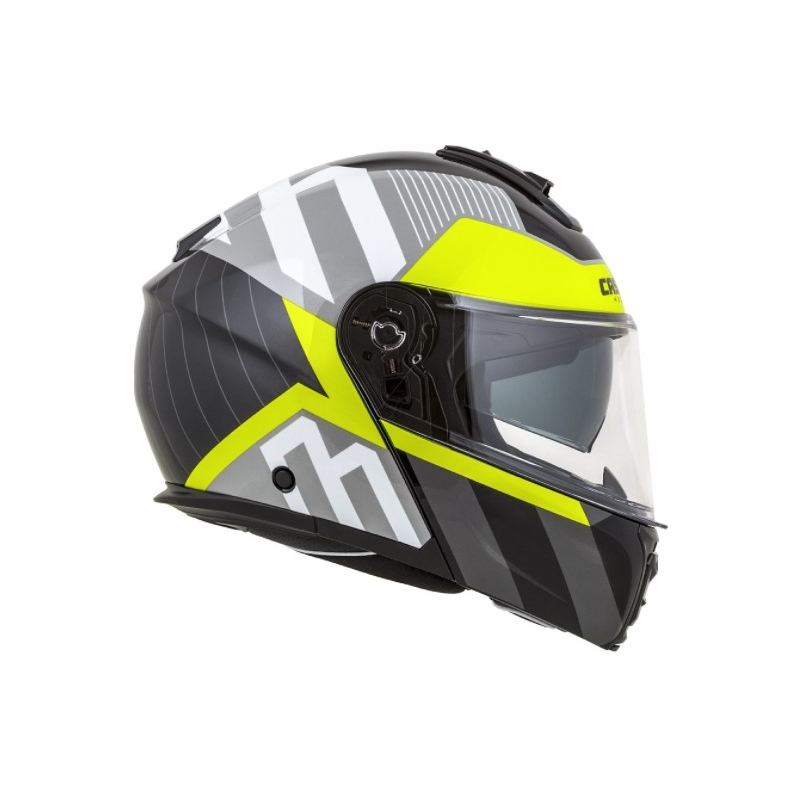 Vyklápacia prilba na motocykel Cassida Modulo 2.0 Profile bielo-sivo-čierno-fluo žltá