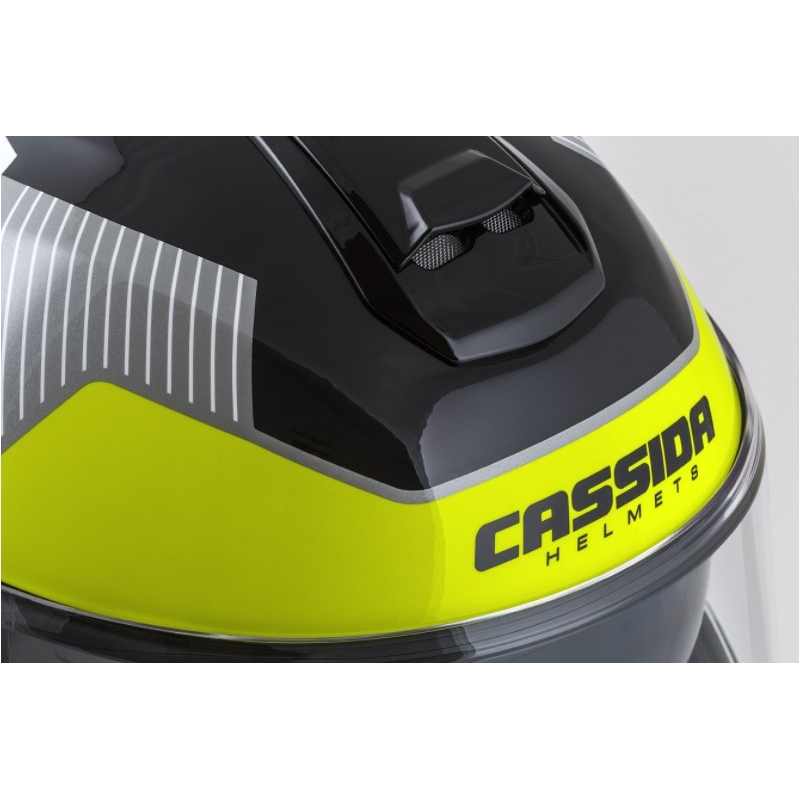 Vyklápacia prilba na motocykel Cassida Modulo 2.0 Profile bielo-sivo-čierno-fluo žltá